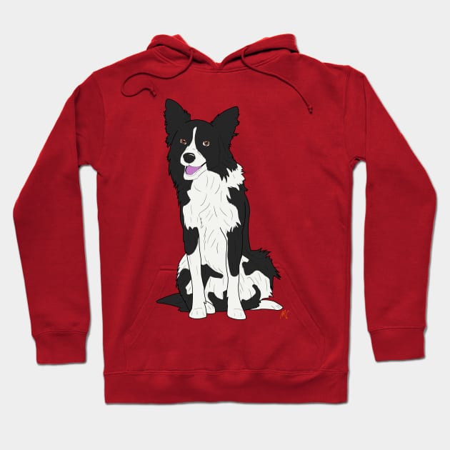 Border Collie Hoodie by AMCArts